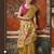 Mustard khadi cotton with natural texture jhallar festive wear saree