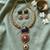 Traditional gold plated blue temple necklace set for women