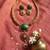 Traditional gold plated green temple necklace set for women