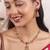 Temple multicolor necklace set with earrings for women