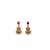 Temple multicolor necklace set with earrings for women