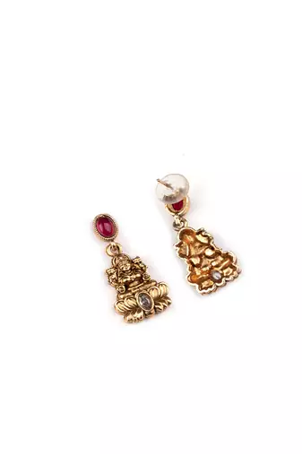 Temple multicolor necklace set with earrings for women