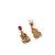 Temple multicolor necklace set with earrings for women