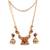 South indian necklace set with temple motif for wedding wear