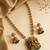 South indian long mala green necklace set for women