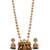 South indian long mala green necklace set for women