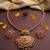 Gold plated south indian temple necklace set for women wedding wear