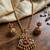 Gold plated temple mala necklace with earrings