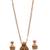 Gold plated temple mala necklace with earrings