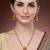 Gold plated temple mala necklace with earrings