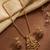Gold plated temple mala necklace with earrings