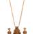 Gold plated temple mala necklace with earrings