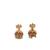 Gold plated temple mala necklace with earrings