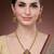 South indian long mala temple necklace set with earrings for women.