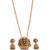 South indian long mala ganesh jii red necklace set with earrings for women.