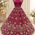 Rani Pink Color Zari Embroidery,Sequence And Beads Work Net Lehnega Choli 