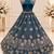 Teal Color Zari Embroidery,Sequence And Beads Work Net Lehnega Choli 