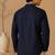 Blue embroidered malai cotton shirt