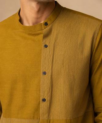 Mustard yellow malai cotton shirt 5