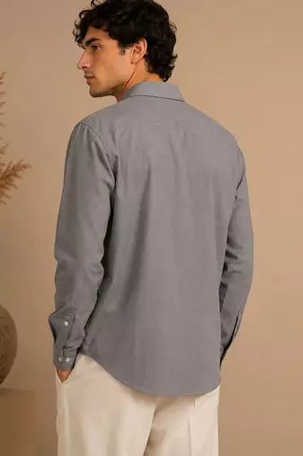 Grey white malai cotton shirt