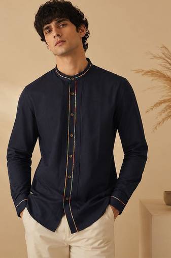 Blue malai cotton shirt