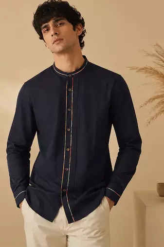 Blue malai cotton shirt