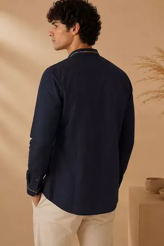 Blue malai cotton shirt