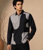 Black and grey malai cotton shirt