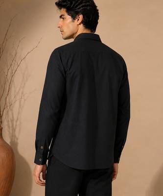 Black and grey malai cotton shirt 5