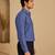Blue threaded malai cotton shirt