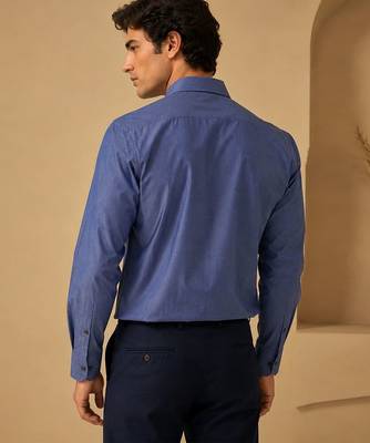 Blue threaded malai cotton shirt 4
