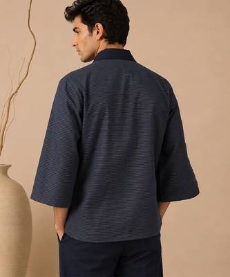 Blue kota cotton angrakha jacket top 4