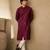 Wine dola silk kurta and pant