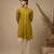 Moss green embroidered chanderi kurta and pant