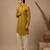 Moss green embroidered chanderi kurta and pant