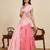 Light pink digital print with jari border linan saree with blouse