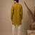 Moss green embroidered chanderi kurta and pant