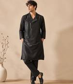 Black bemberg silk kurta and pant