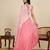 Light pink digital print with jari border linan saree with blouse