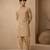 Gold embroidered chanderi silk kurta and dhoti pant