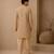 Gold embroidered chanderi silk kurta and dhoti pant