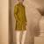Mustard yellow embroidered rt fiona silk kurta and pant