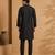 Black red cotton silk kurta and pant