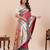 red golden zari work pure silk blend saree with blouse