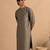 Grey embroidered bemberg silk kurta and pant