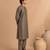 Grey embroidered bemberg silk kurta and pant