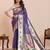 purple golden zari work pure silk blend saree with blouse