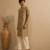 Sage green floral printed chanderi kurta and pant