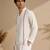 White embroidered malai cotton short kurta