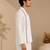 White embroidered malai cotton short kurta